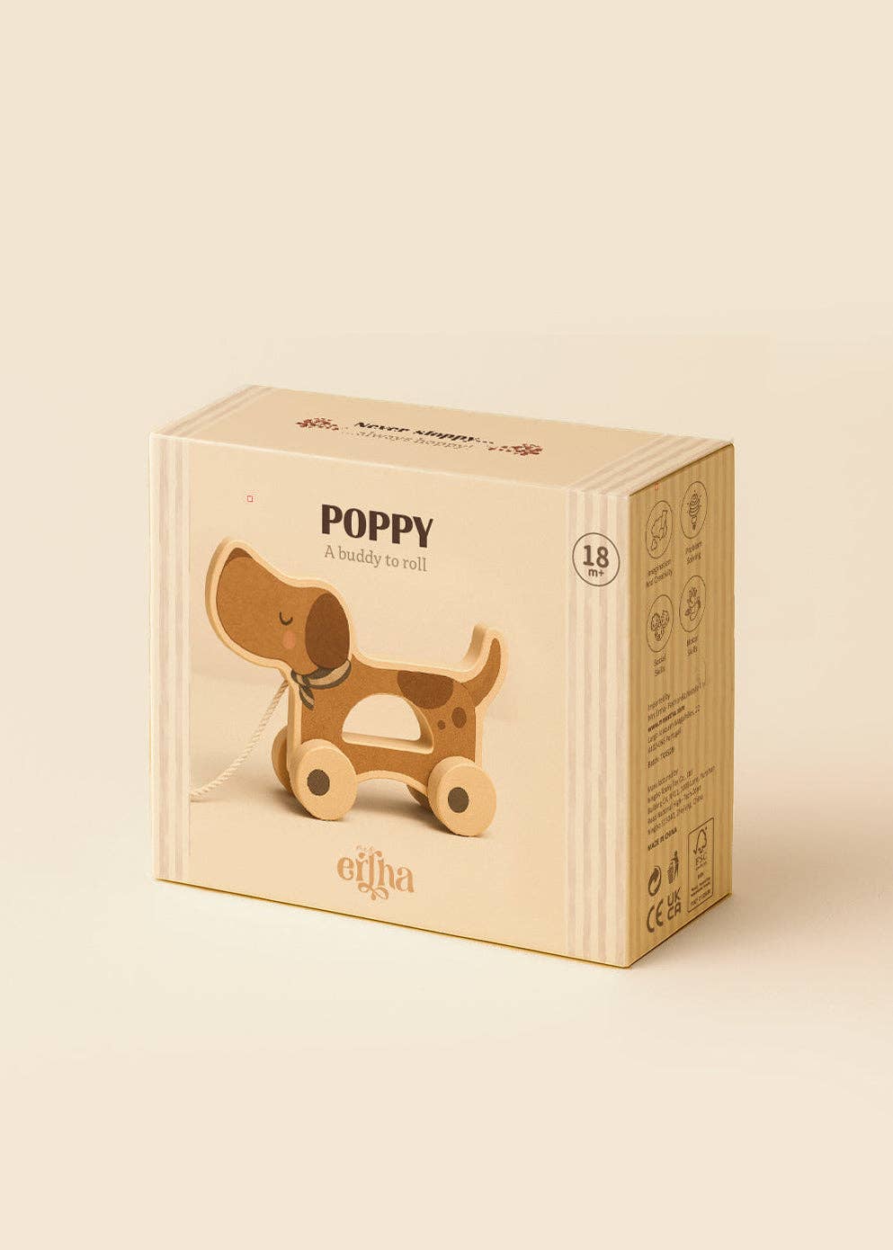 Trehund på hjul - Poppy | Mrs. Ertha