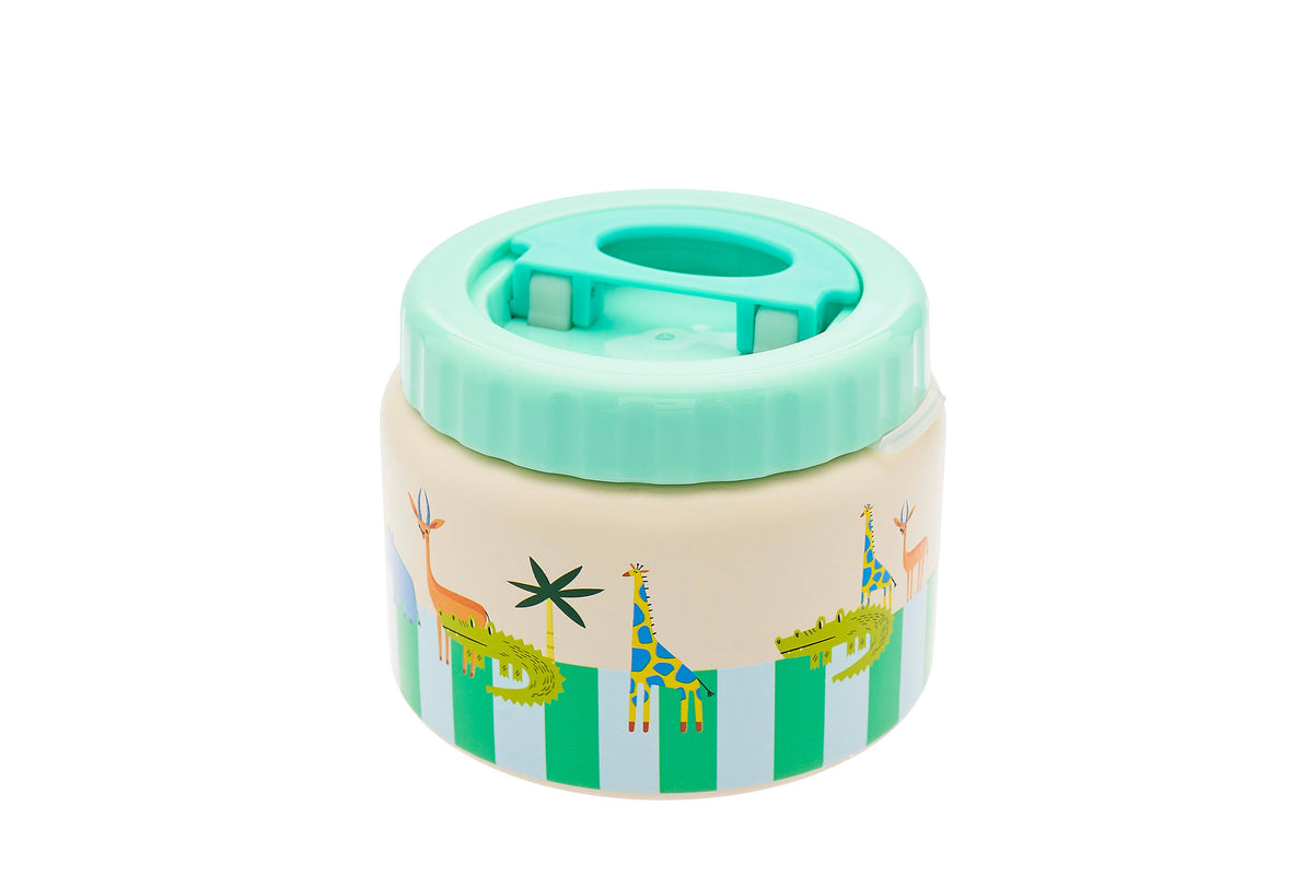 Insulated Food Jar Green - Croc Rock 350 ml | The Cotton Cloud