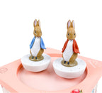 Musical box with dancing Peter Rabbit - Strawberry, Pink | Trousselier