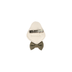 Decorative goose clothing clip - Cream leather | Donsje
