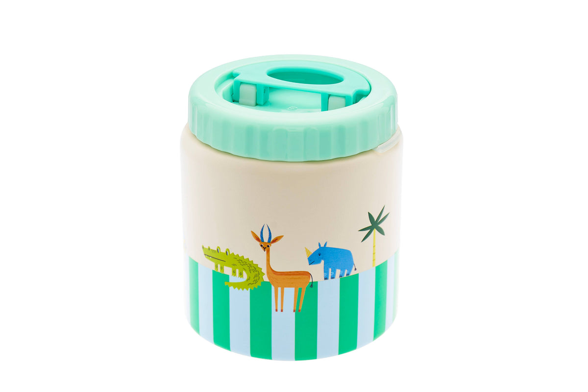 Insulated Food Jar Green - Croc Rock 500 ml | The Cotton Cloud