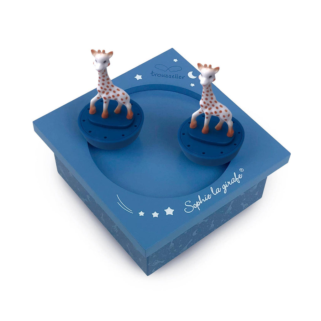 Spilledåse med dansende Sophie la Girafe - Blå | Trousselier