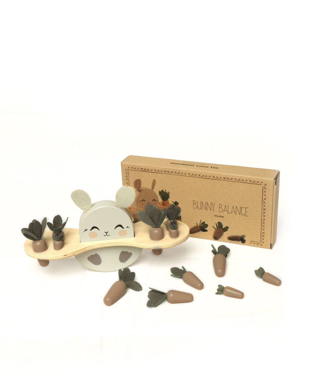 Wooden balancing toy - Bunny Balance | Mrs. Ertha