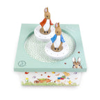 Musical box with dancing Peter Rabbit - Green | Trousselier