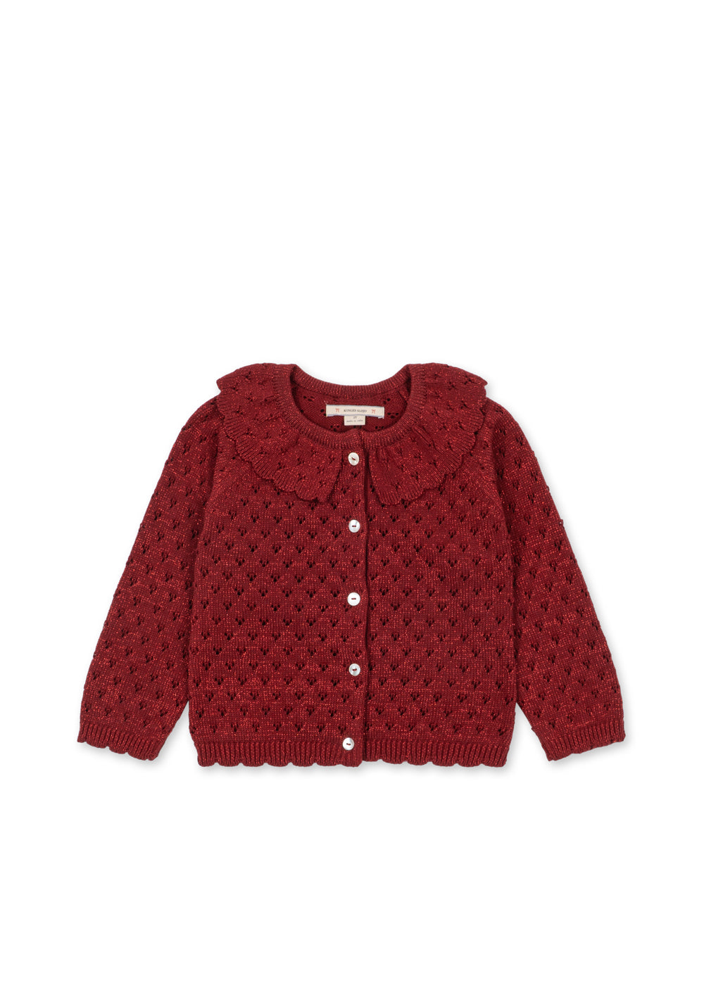 Knitted cardigan - Holiday, Red (Red Dahlia) | Konges Sløjd