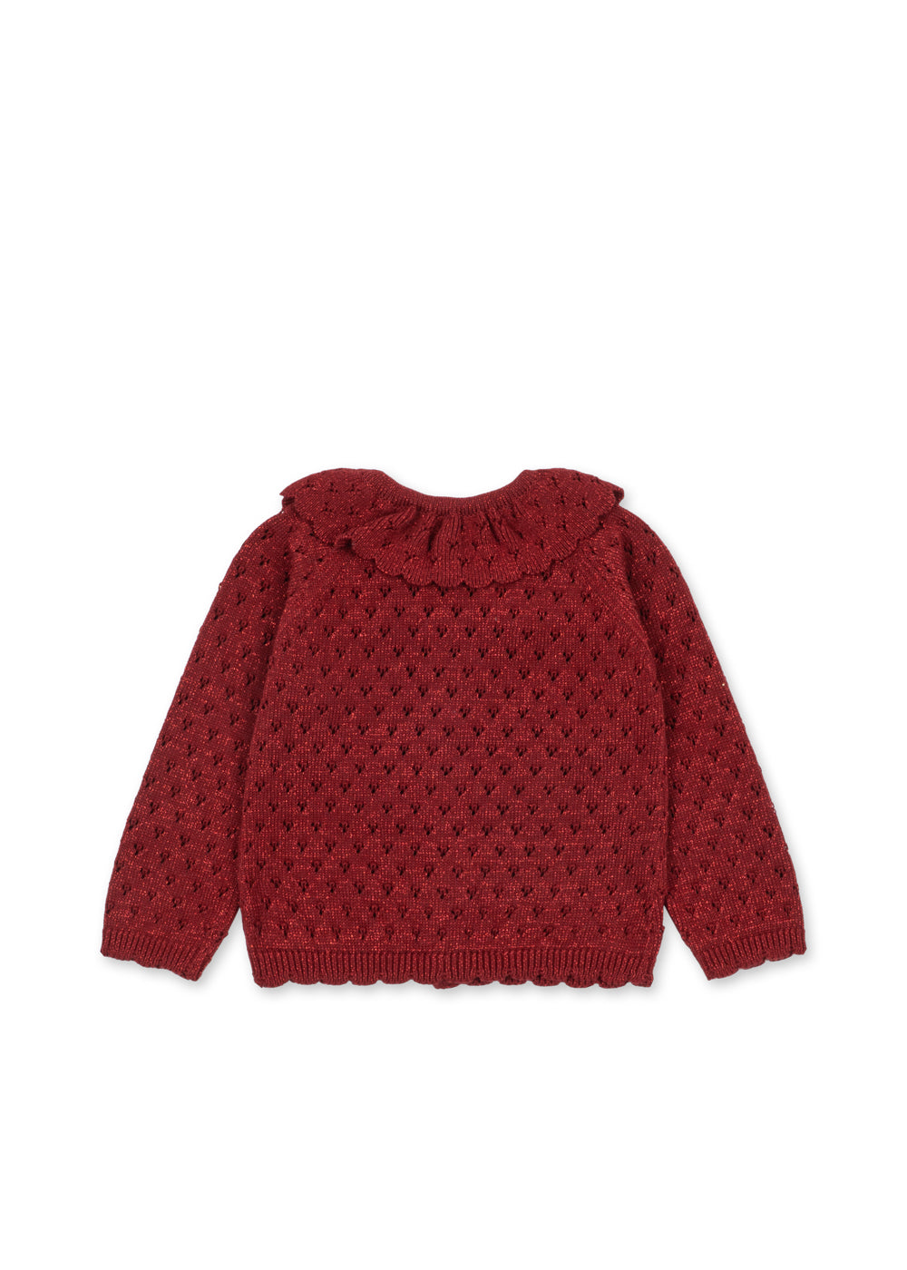 Knitted cardigan - Holiday, Red (Red Dahlia) | Konges Sløjd