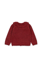 Knitted cardigan - Holiday, Red (Red Dahlia) | Konges Sløjd