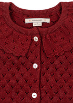 Knitted cardigan - Holiday, Red (Red Dahlia) | Konges Sløjd