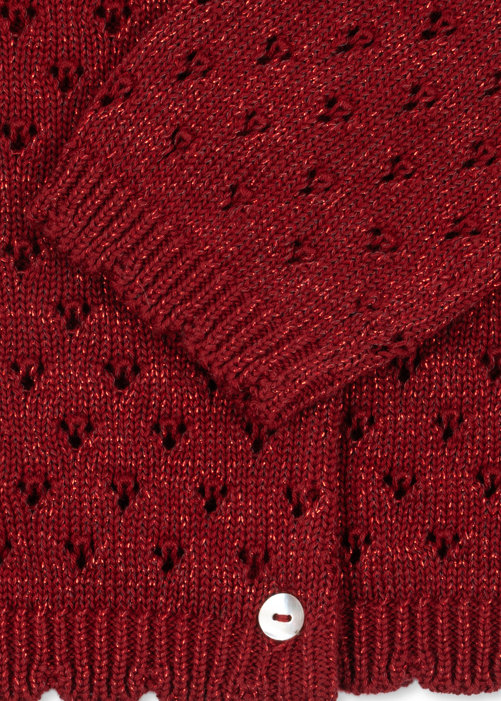 Strikket cardigan - Holiday, Rød (Red Dahlia) | Konges Sløjd