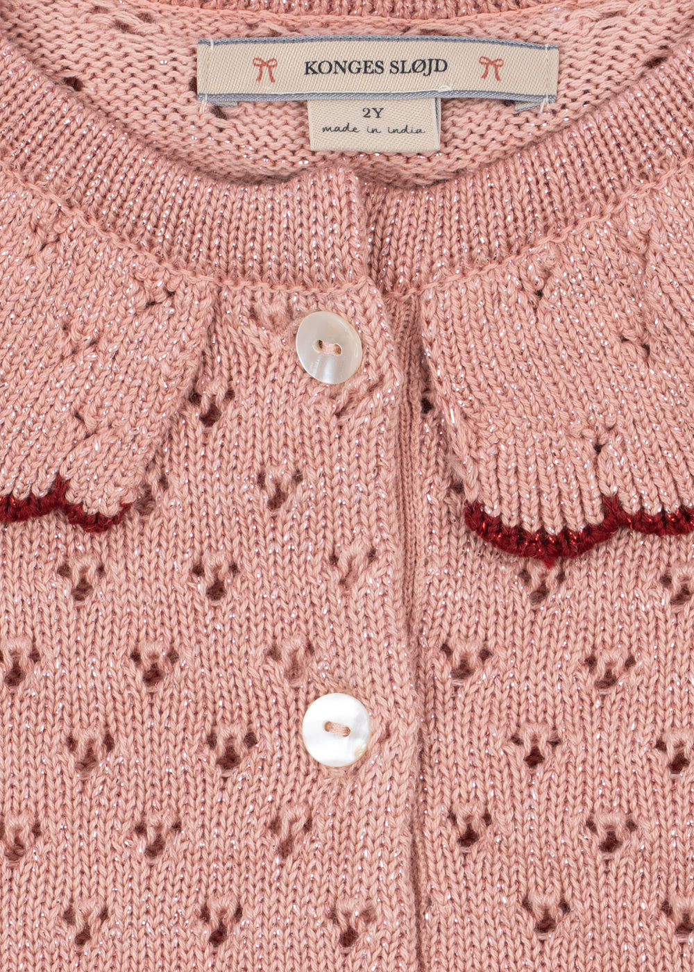 Strikket cardigan - Holiday, Rosa (Mellow Rose) | Konges Sløjd