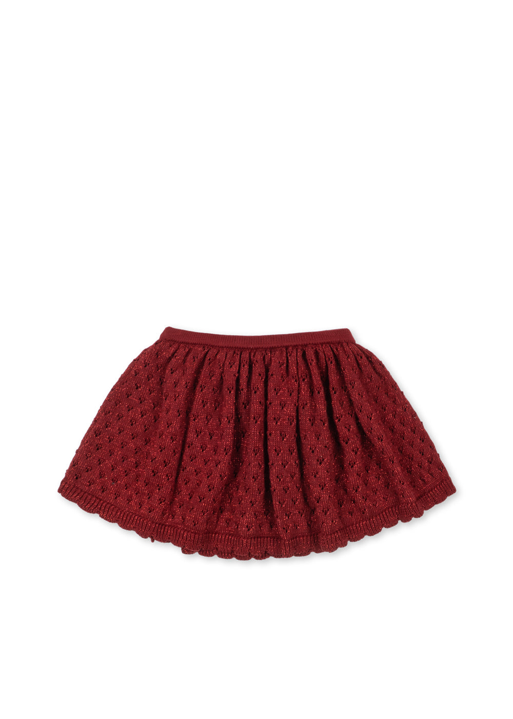 Strikket skjørt - Holiday, Rød (Red Dahlia) | Konges Sløjd