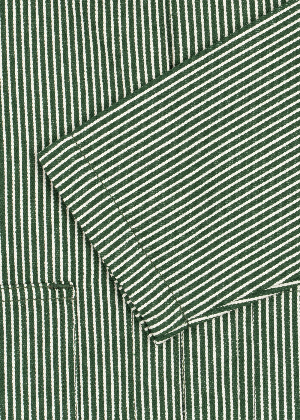Skjortejakke - Luc, Grønnstripet (Milk Verte Stripe) | Konges Sløjd