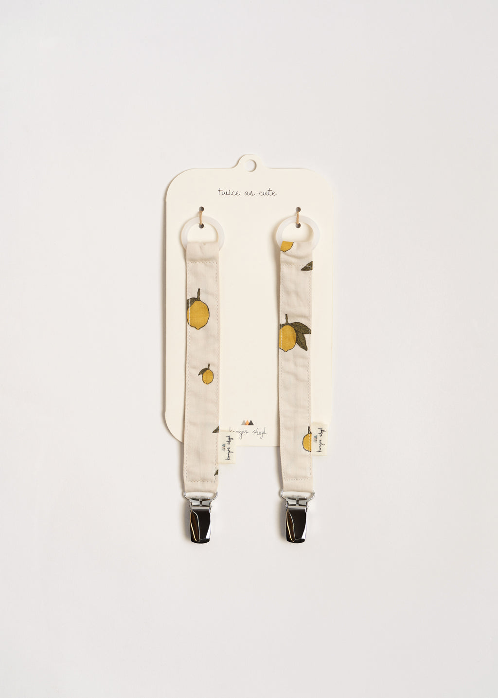 2-Pack Pacifier Strap - Lemon | Konges Sløjd